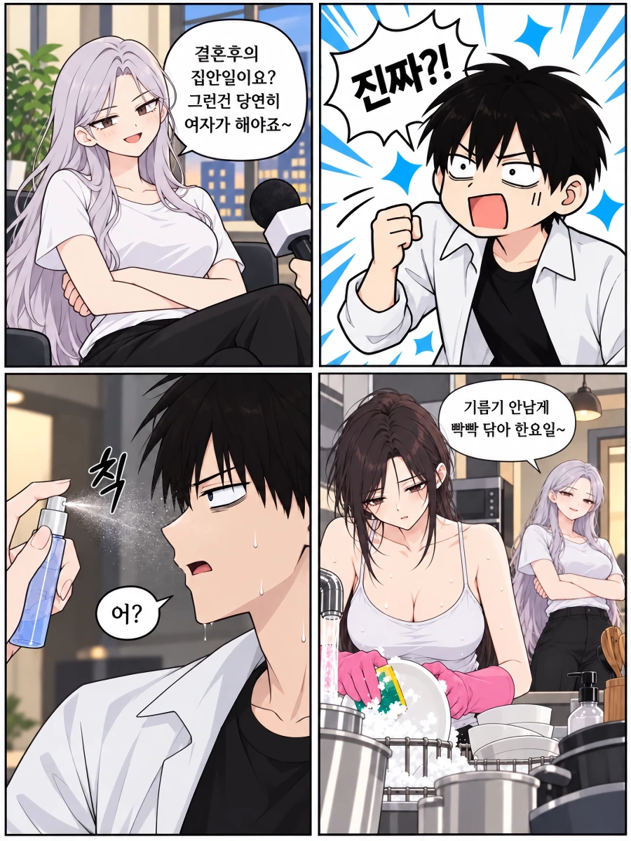 ???: 결혼후 집안일은 여자가 해야죠