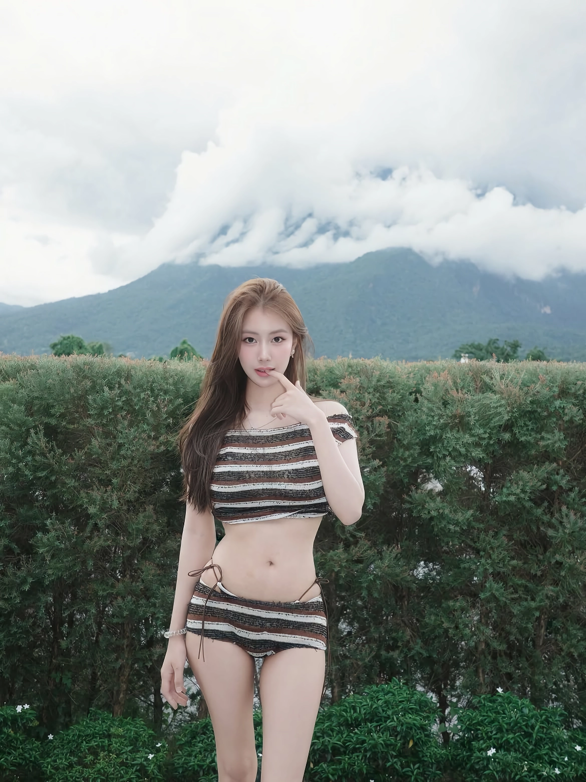좋은 배경 두고 사진찍는 05년생 처자