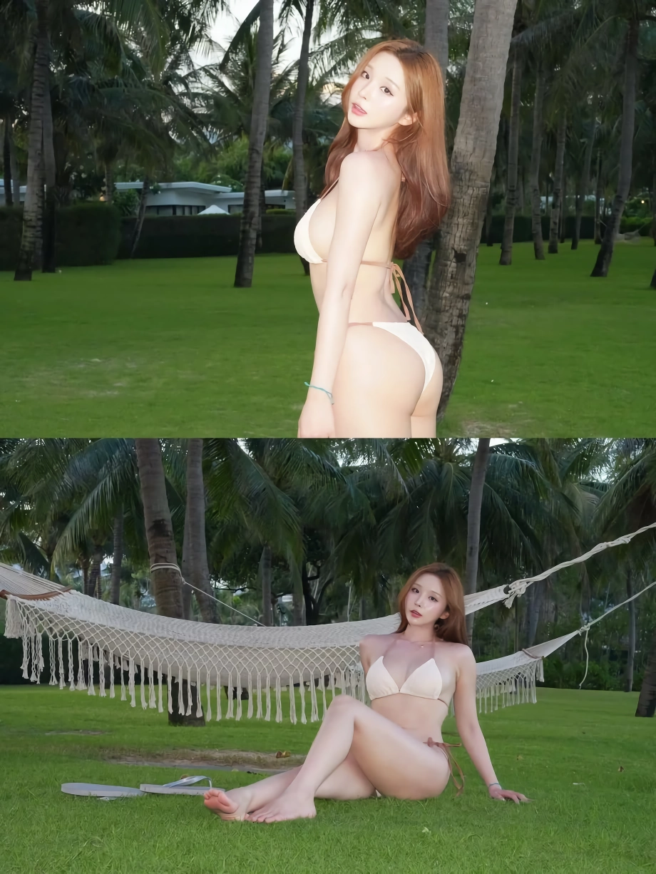 유부녀 GOAT 꽃빵 베트남에서 흰 끈비키니 알가슴골 엉태 #2