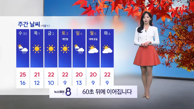 [날씨] 설악산 올가을 첫 단풍…주 후반 아침 기온 ”뚝”