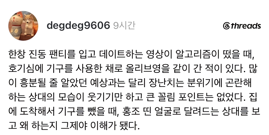 진동 팬티 데이트 후기
