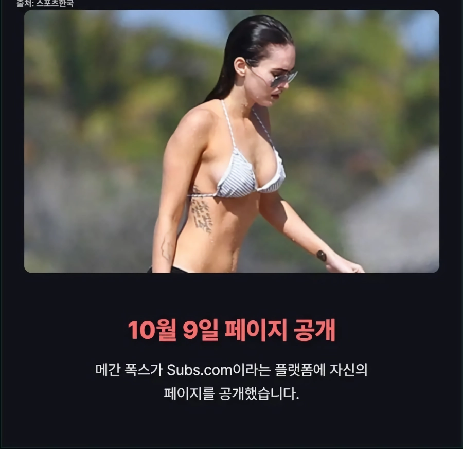 메간폭스 근황