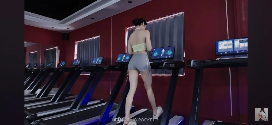 섹시한 의상 몸매 좋은 헬스장녀