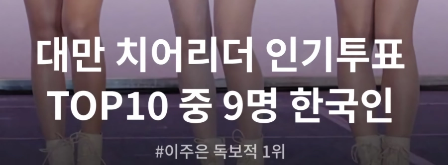 대만 치어리더 인기 순위