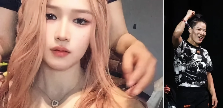 k-화장 한 ufc 여자 챔피언