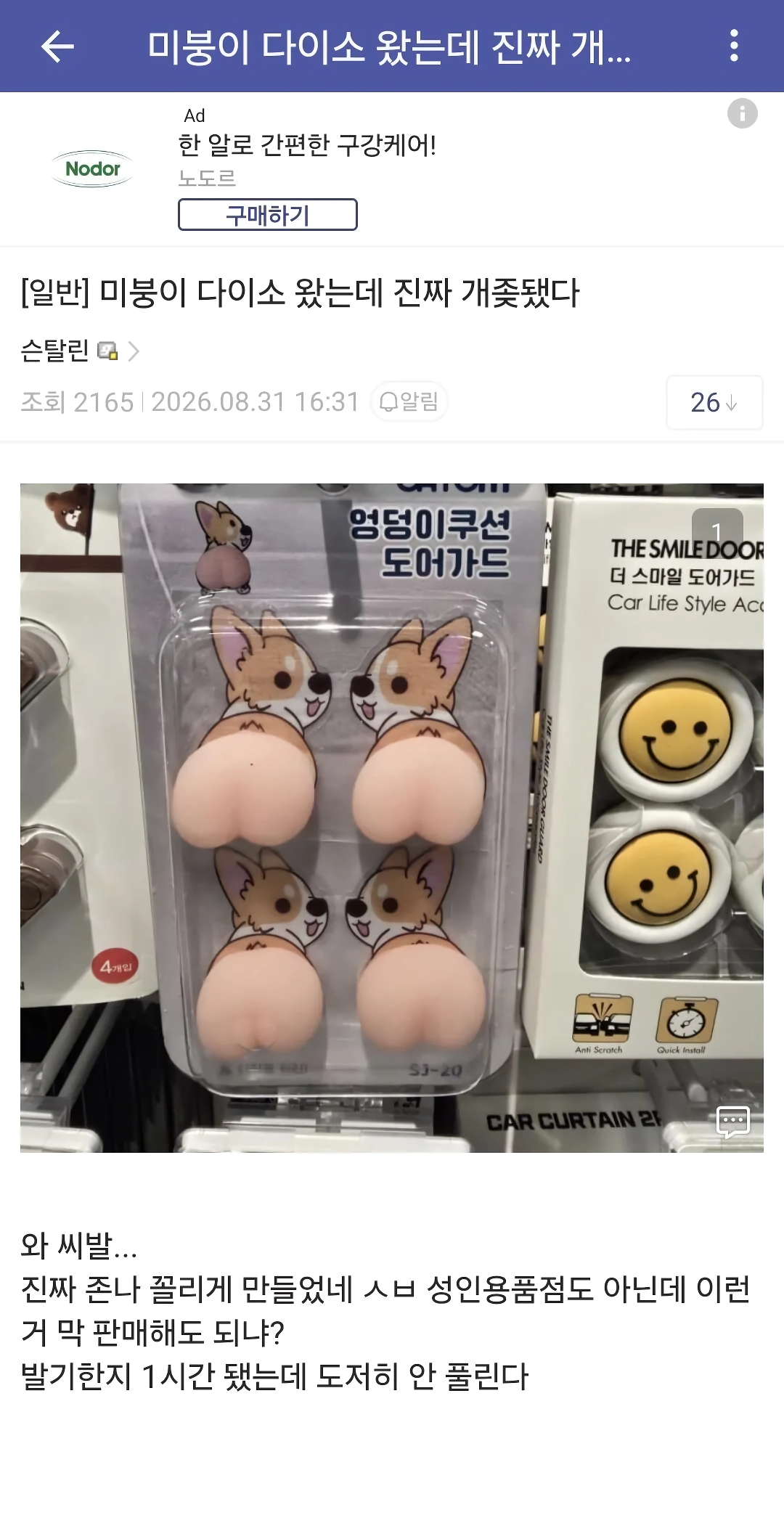 오늘자 다이소 갔다가 개좆된 디시인