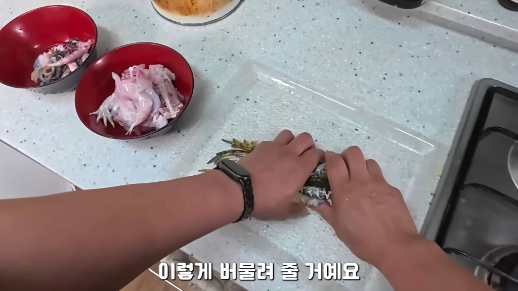 황소개구리 잡아다가 튀겨먹기(12)