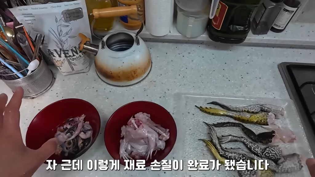 황소개구리 잡아다가 튀겨먹기(12)