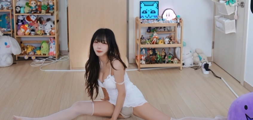 다리 벌리고 물구나무 서는 수련수련