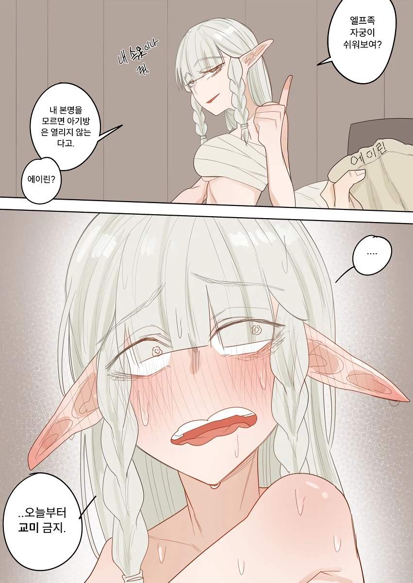 자궁배리어가 뚫려버린 엘프