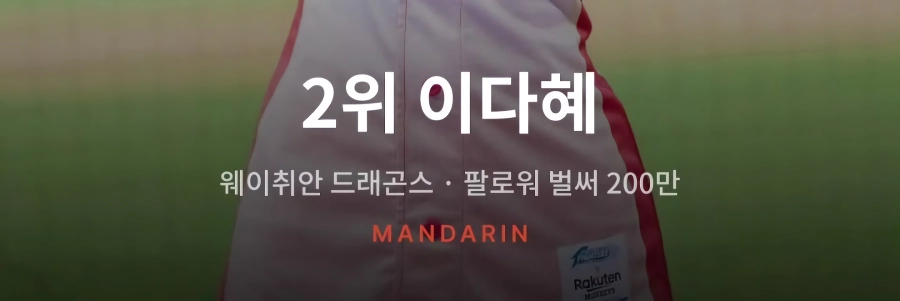 대만 치어리더 인기 순위