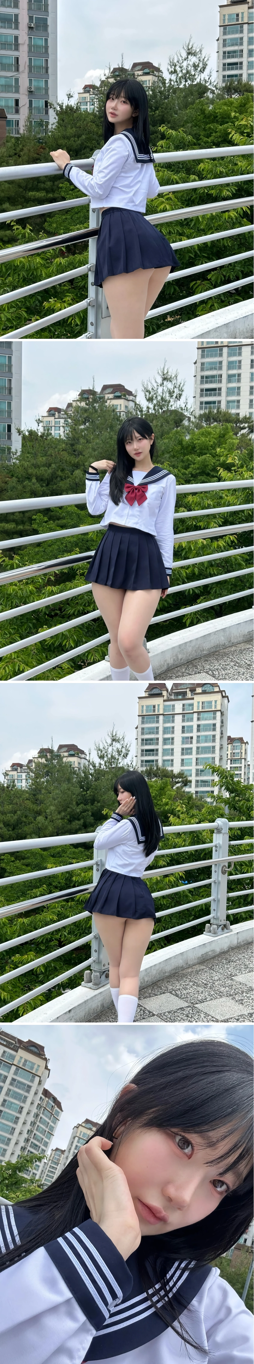 일본 교복 입은 신나린 엉벅지 이거 조작 아니라 진짜임?