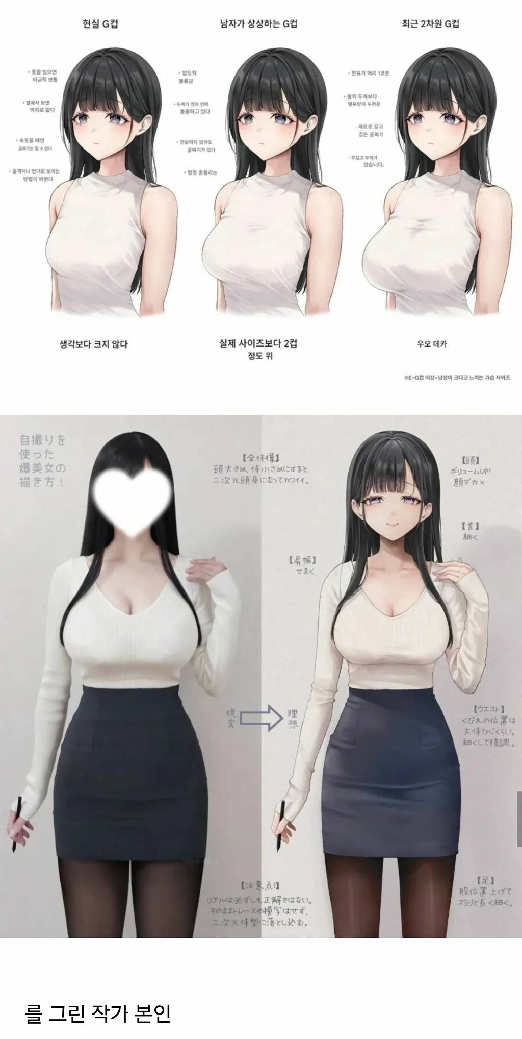 남자가 상상하는 G컵과 현실 G컵