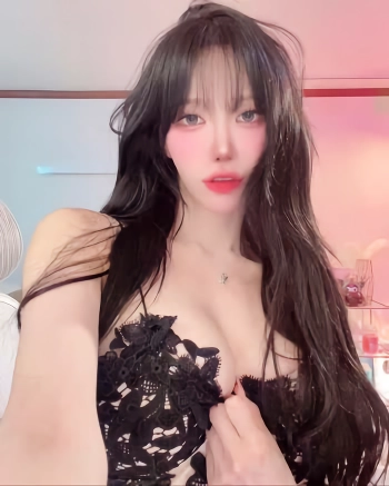 겨우디 블랙 레이스 란제라 가슴골