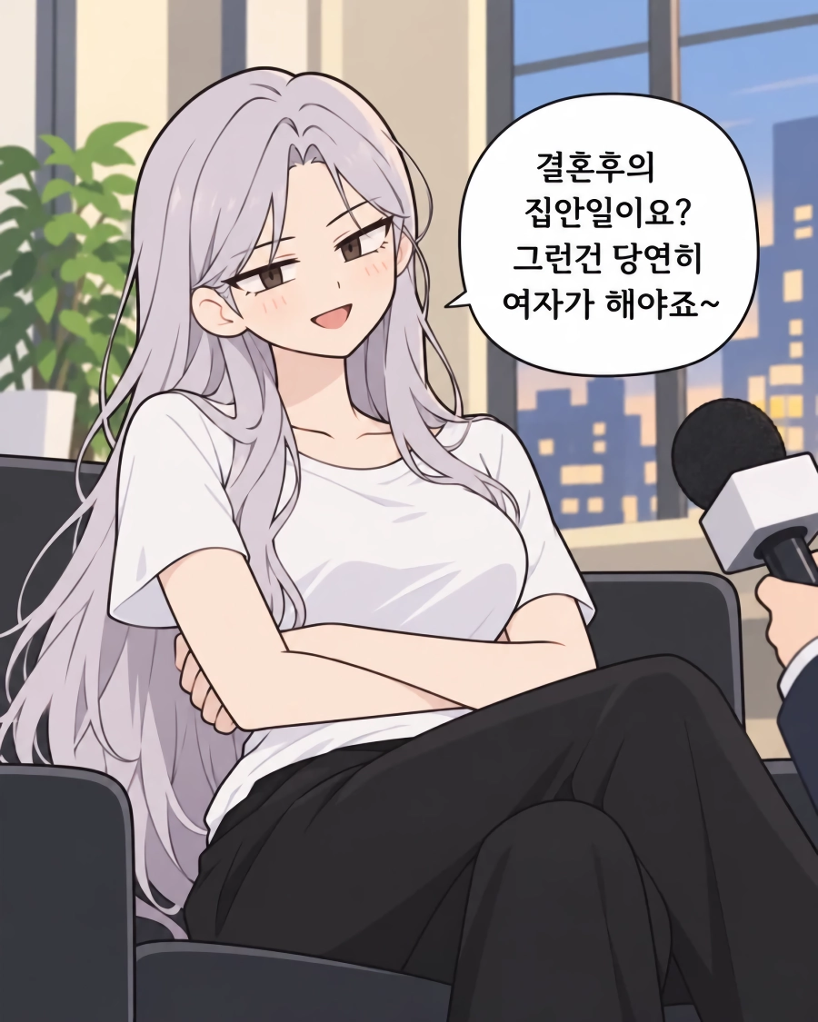 ???: 결혼후 집안일은 여자가 해야죠