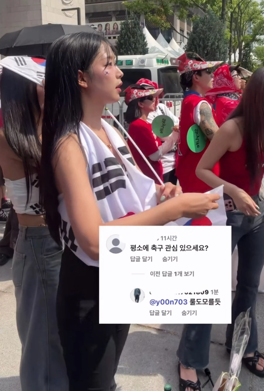 광화문 응원녀 악플 수준