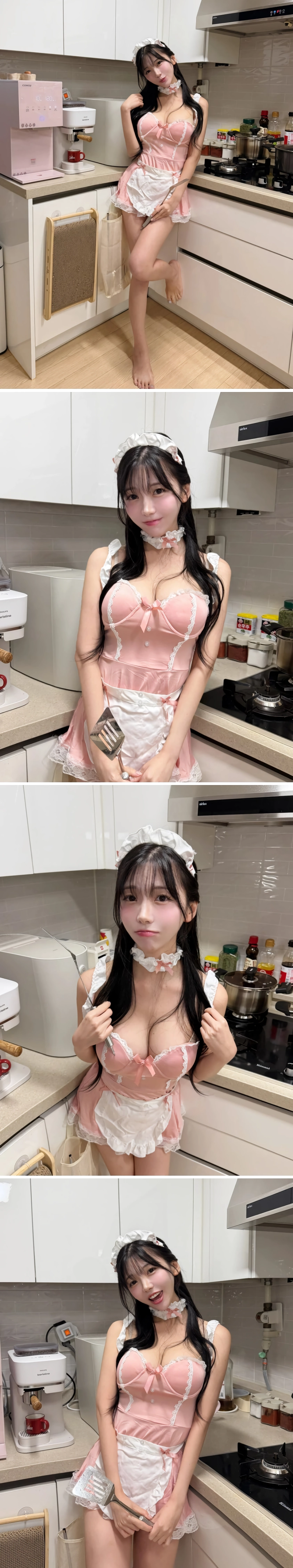 메이드복 입은 쏘블리 몸매