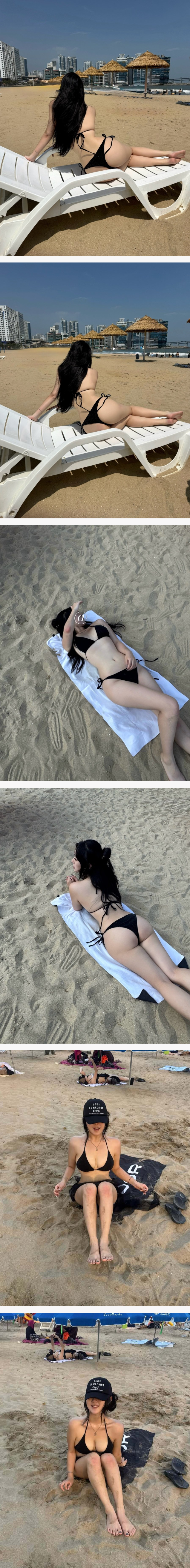 광안리 해수욕장에 뜬 엄청난 처자