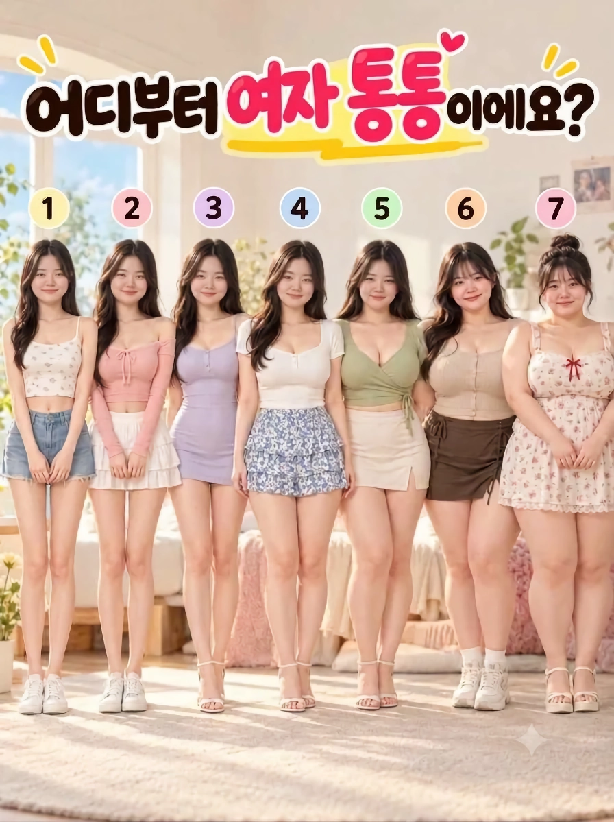 어디부터 여자 통통이예요??