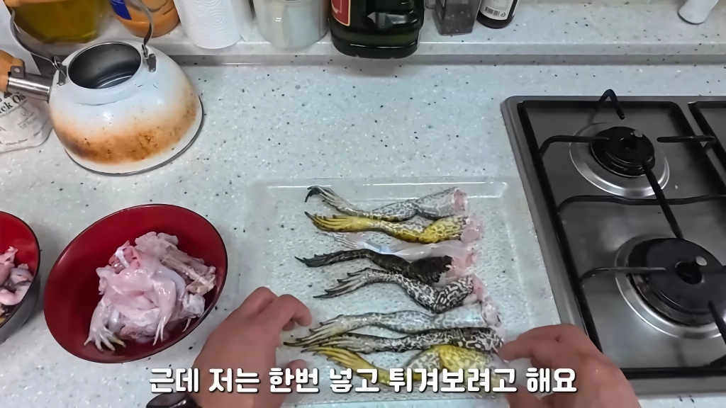 황소개구리 잡아다가 튀겨먹기(12)