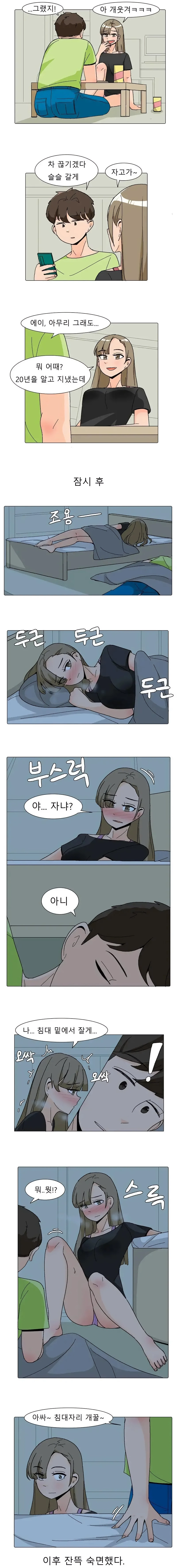 20년지기 여사친이 자고 가라한 썰