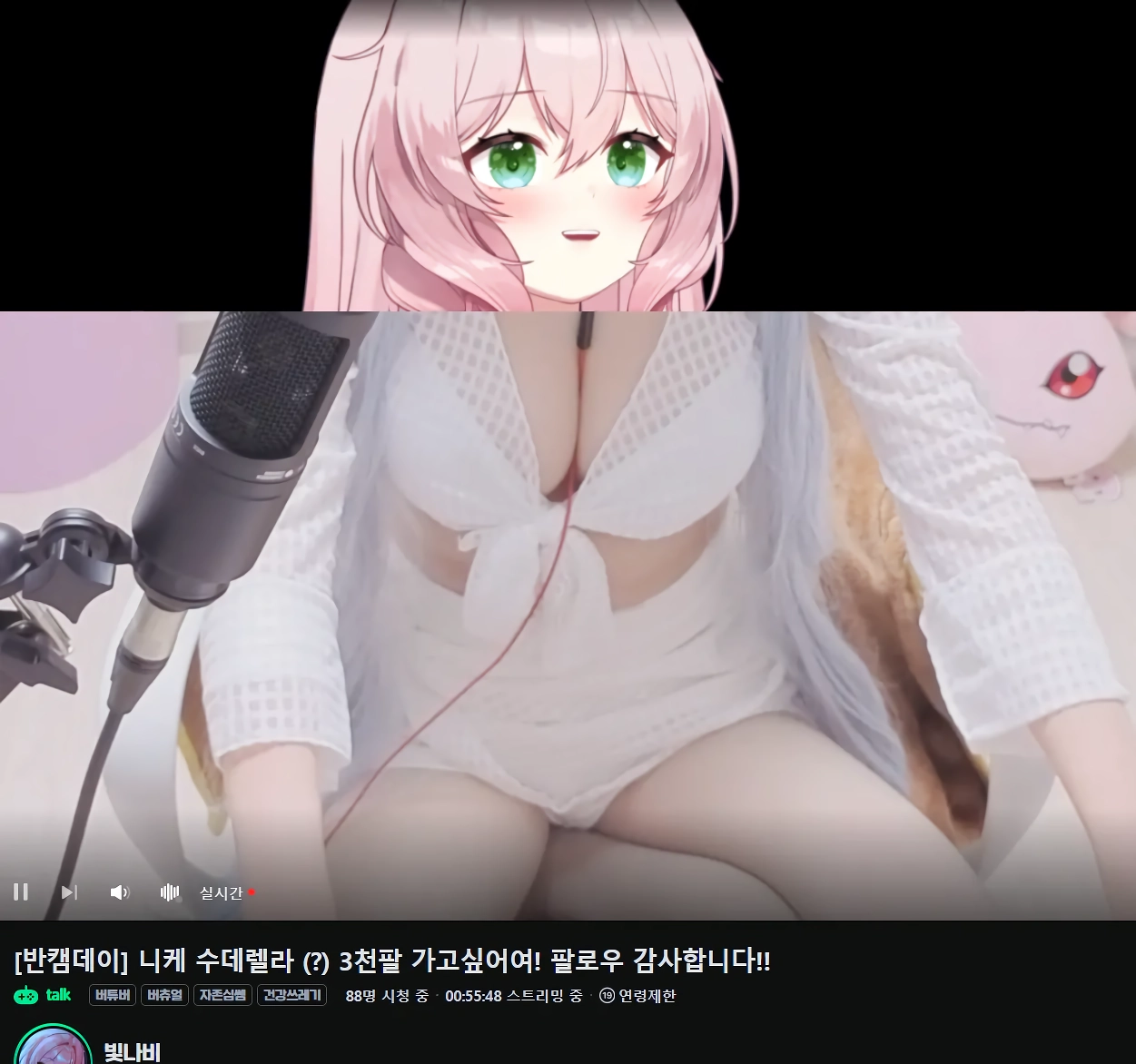 크흠. 이 몸매를 가지고 얼굴 안까고 반캠을 한다는건
