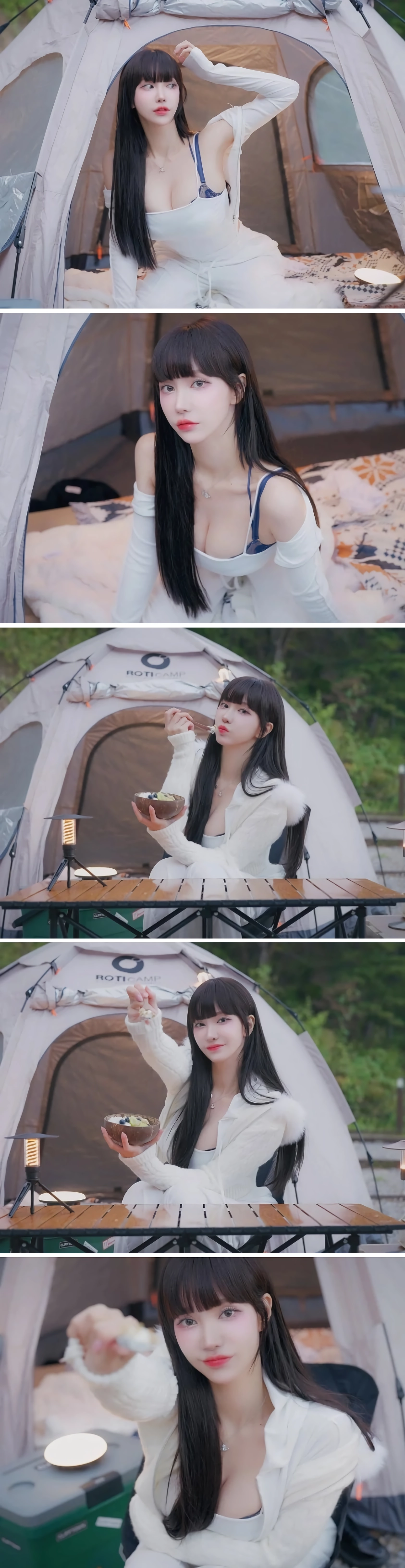 겨우디랑 캠핑가면 볼 수 있는 장면