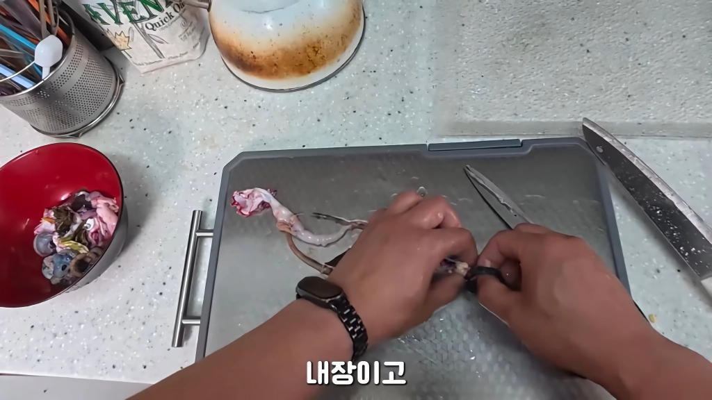 황소개구리 잡아다가 튀겨먹기(12)