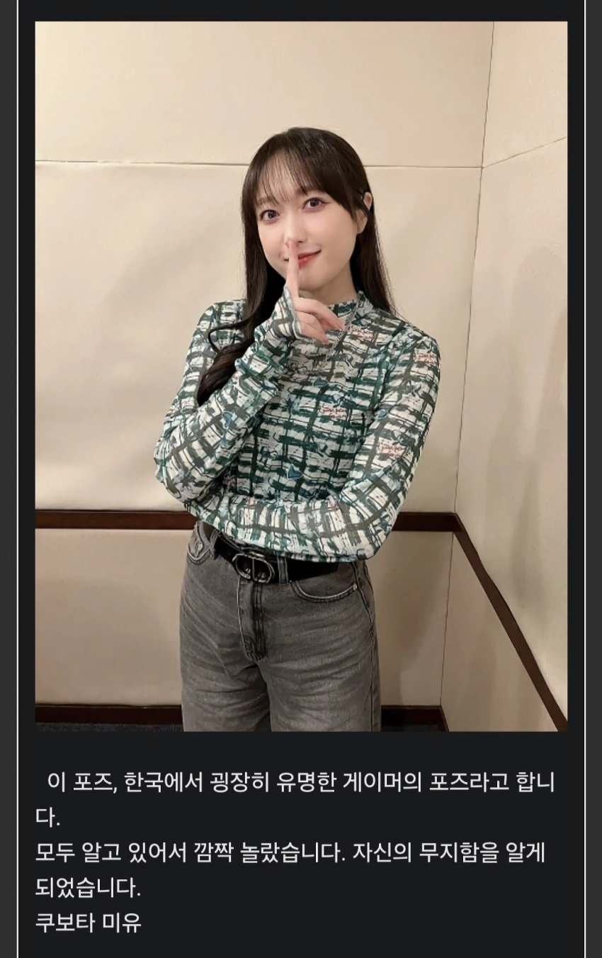 일본인 : 한국인들 이 포즈를 어떻게 다 아는거지?!