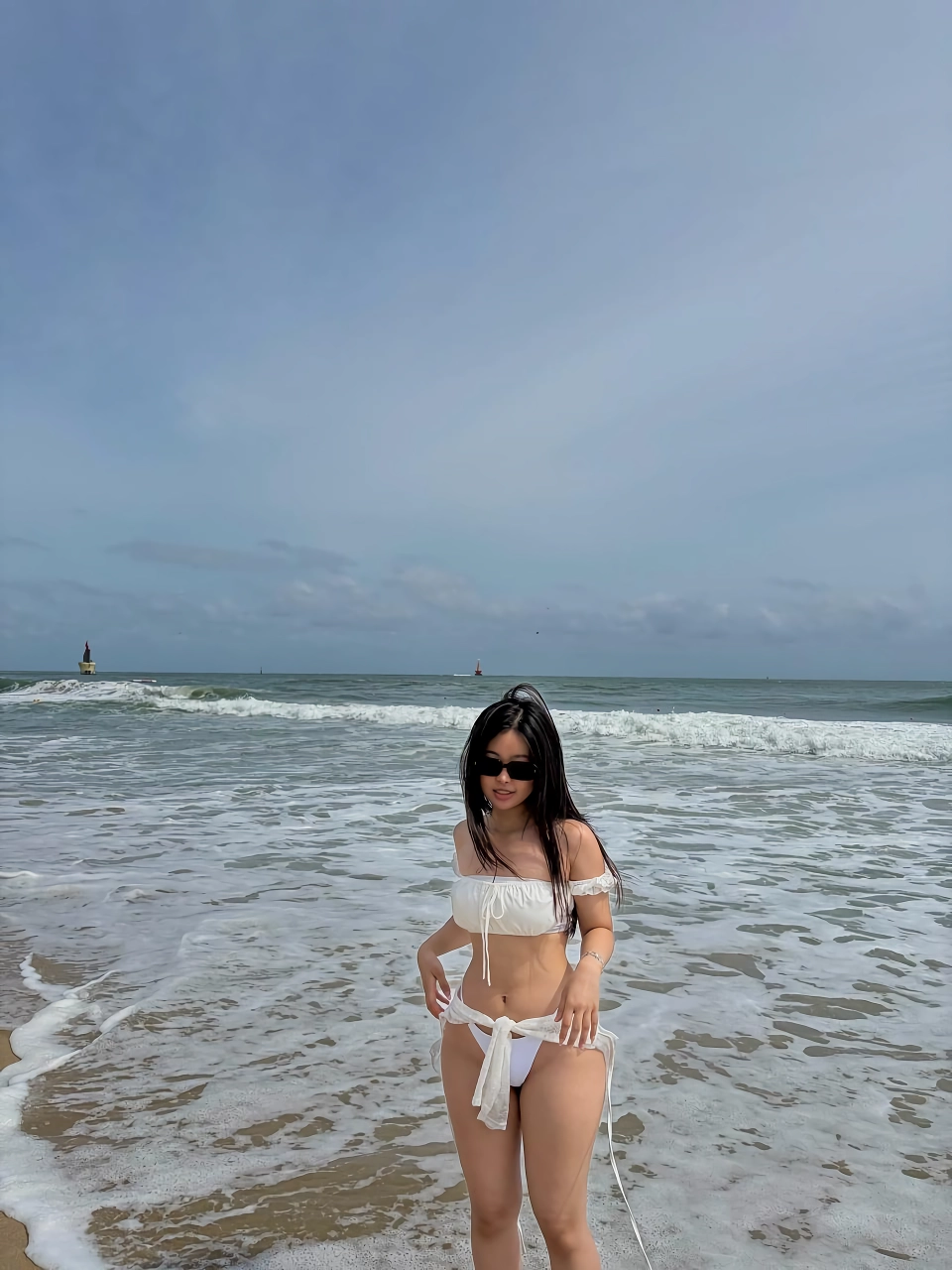 셀카 찍는 피트니스 모델