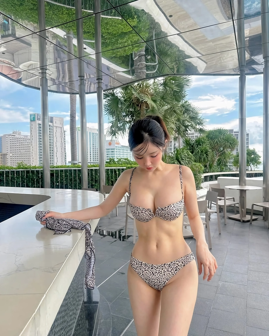 호피 레오파드 비키니