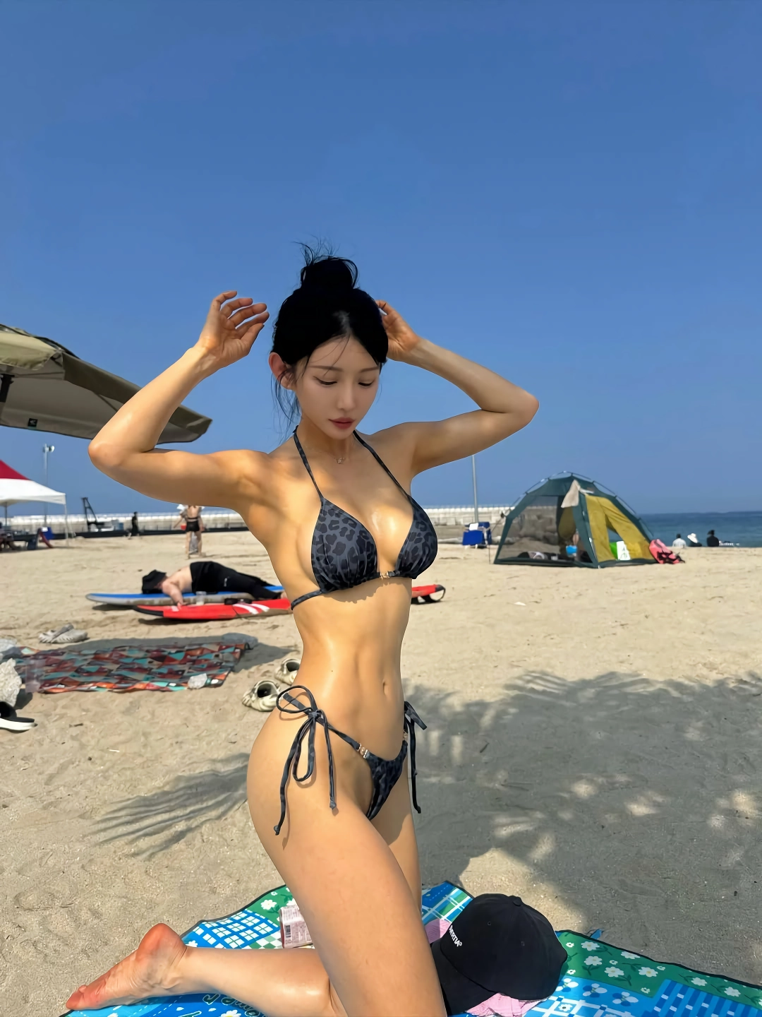 (SOUND)양양 해변 비키니 누나 몸매