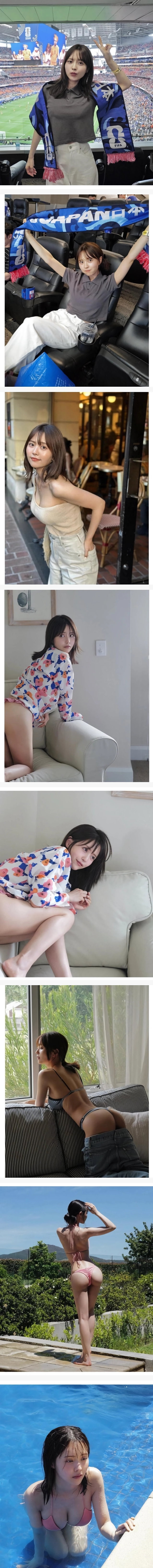 일본 축구선수 쿠보 여친 몸매