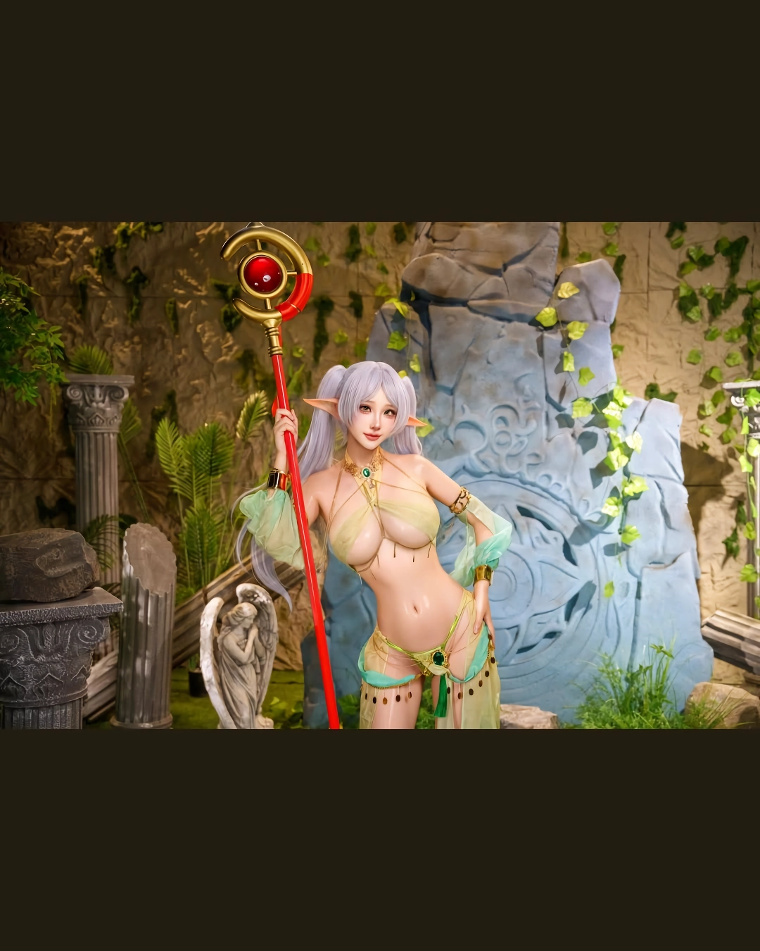 오일바른 묵직한 엘프 코스어 누나