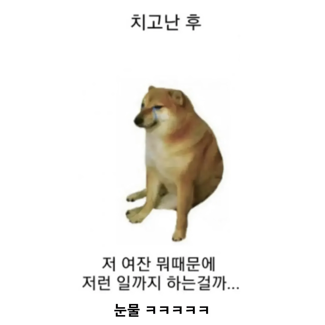 딸치기 전과 후 반응