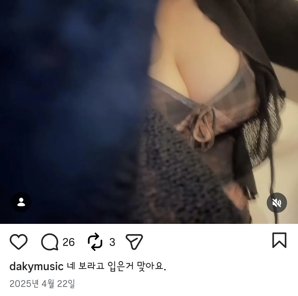 네 보라고 입은거 맞아요.