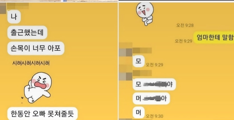 19) 남동생 한테 카톡 잘못 보낸 여자