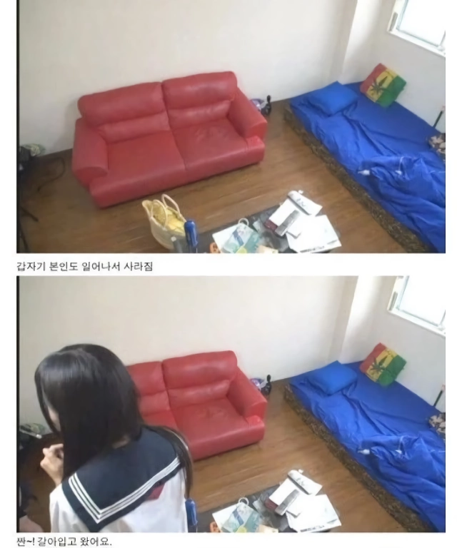 집에 모르는 사람이 옴