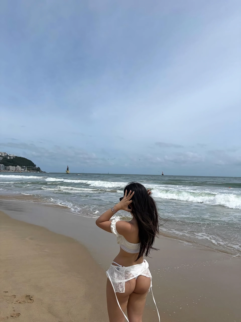 셀카 찍는 피트니스 모델
