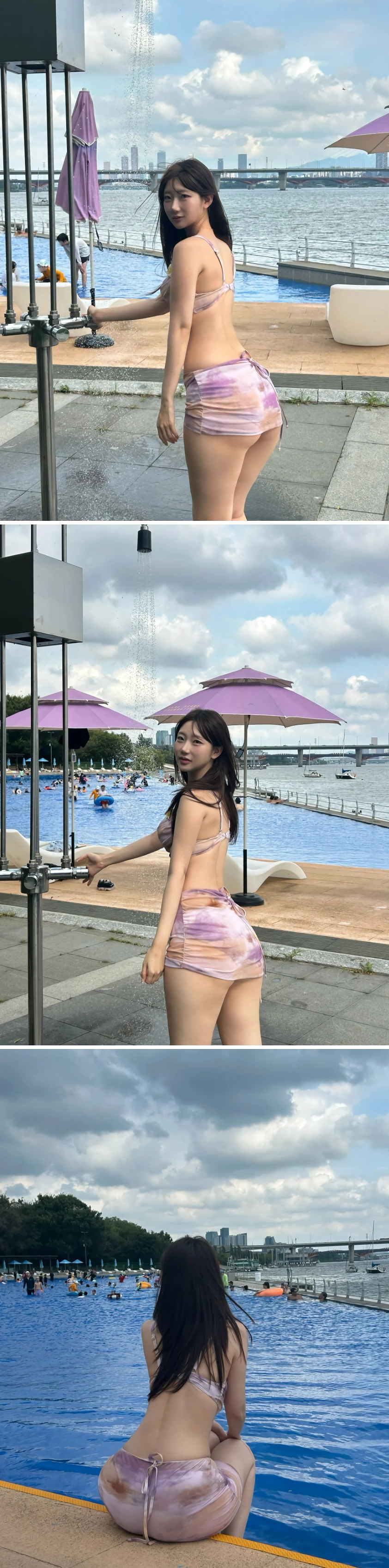 요즘 핫한 한강 수영장 놀러간 신나린 빵댕이 보소