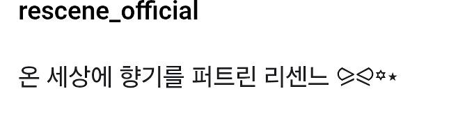 리센느 인스타