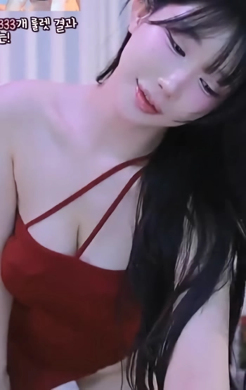 (SOUND)그릴래영 레드 원피스 거유 가슴골 매끈 왁싱 Y존