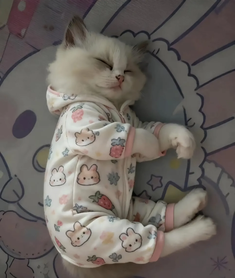 아기 옷 버리기 아까워서 고양이 입혀봤어요.jpg