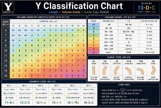 남자 꽈추 사이즈표