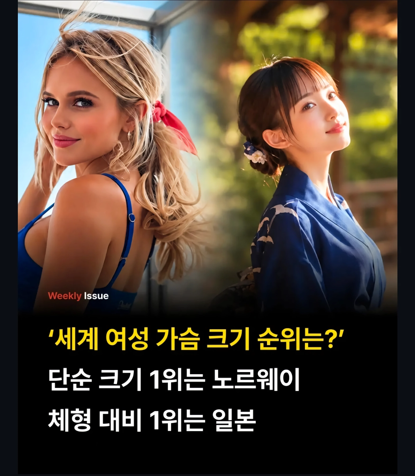 ”세계 여성 가슴 크기 순위는?”