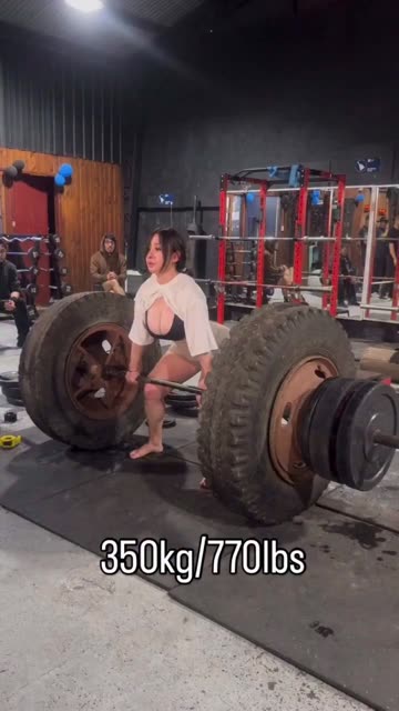 (SOUND)데드리프트 350kg 조지는 폭유녀