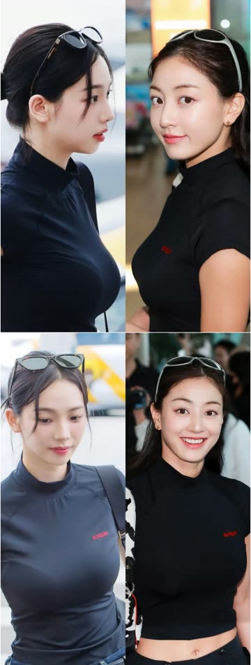 리더는 묵직하다 같은 옷을 입은 카리나 & 지효