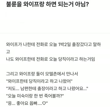 아내를 죽여버린 불륜남
